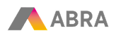 Logo společnosti ABRA Software na černém pozadí s barevným prvkem v logu. Bližší pohled na elegantní a moderní design firemního vizuálu.