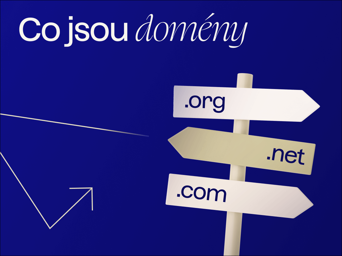 An icon depicting internet domain names with the extensions .org, .net, and .com on a blue background, accompanied by the text “What Are Domains?”, illustrates the importance of different types of web domains for the online world